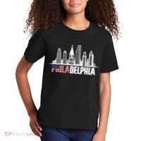 Love Philadelphia Skyline Downtown Cityscape Philly America Flag Kids T-Shirt thumb 2