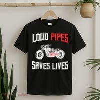 Loud Pipes Saves Lives Biker T-Shirt thumb 2