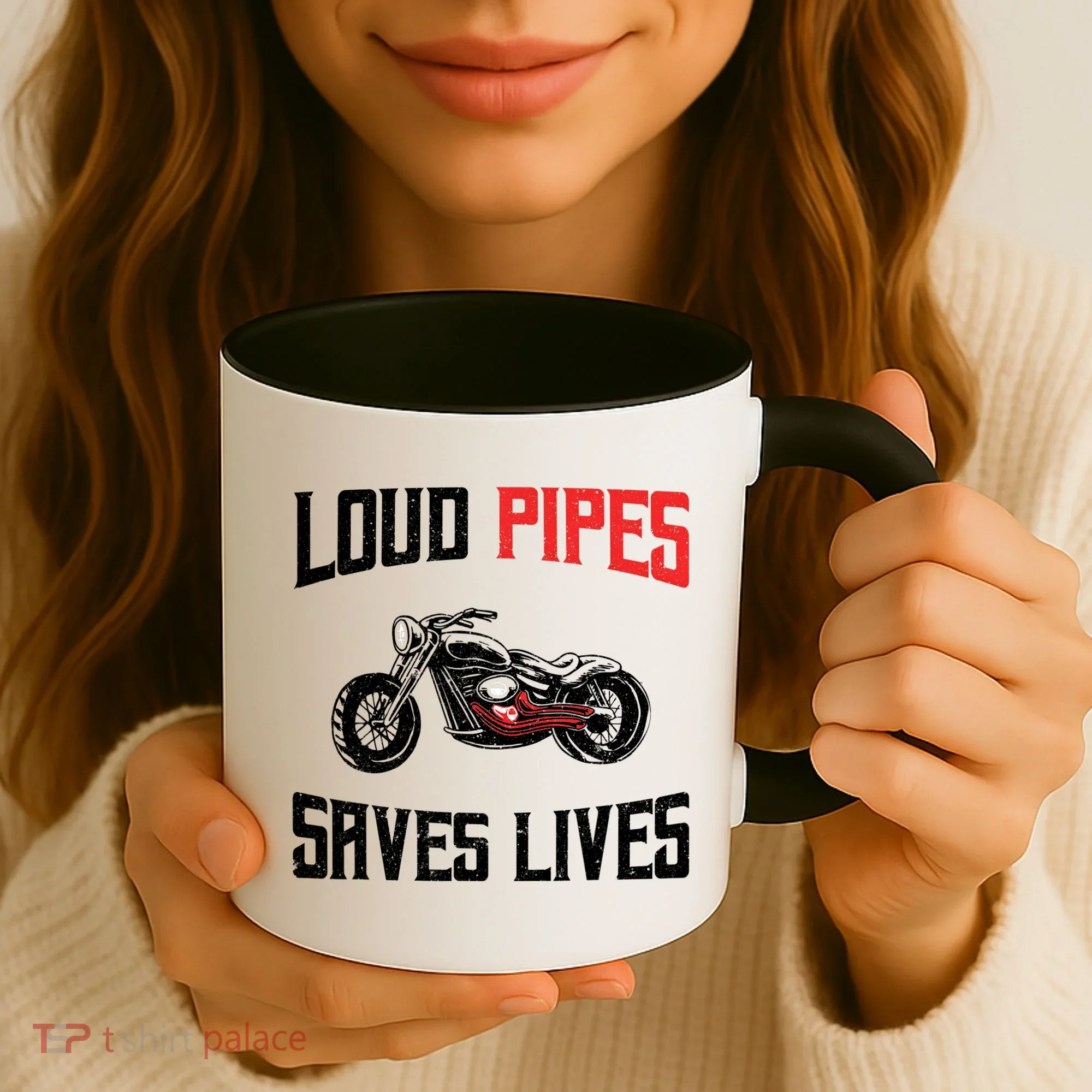 Loud Pipes Saves Lives Biker Coffee Mug