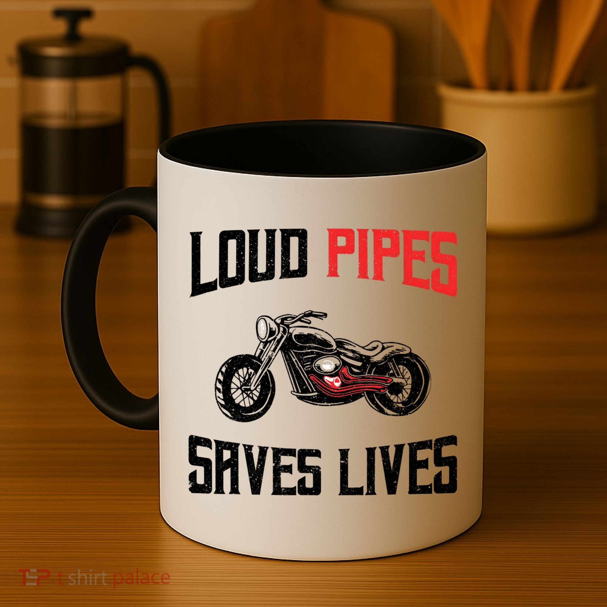 Loud Pipes Saves Lives Biker Coffee Mug