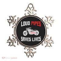 Loud Pipes Saves Lives Biker Ornament thumb 0