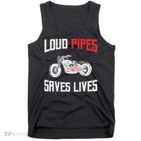 Loud Pipes Saves Lives Biker Tank Top thumb 0