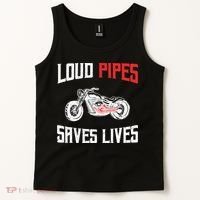 Loud Pipes Saves Lives Biker Tank Top thumb 2