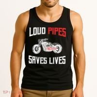 Loud Pipes Saves Lives Biker Tank Top thumb 3