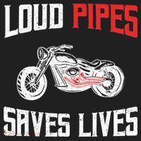 Loud Pipes Saves Lives Biker Golf Towel thumb 3