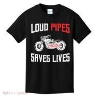 Loud Pipes Saves Lives Biker Kids T-Shirt thumb 0