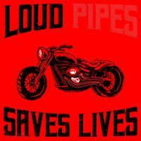 Loud Pipes Saves Lives Biker Santa Hat thumb 1