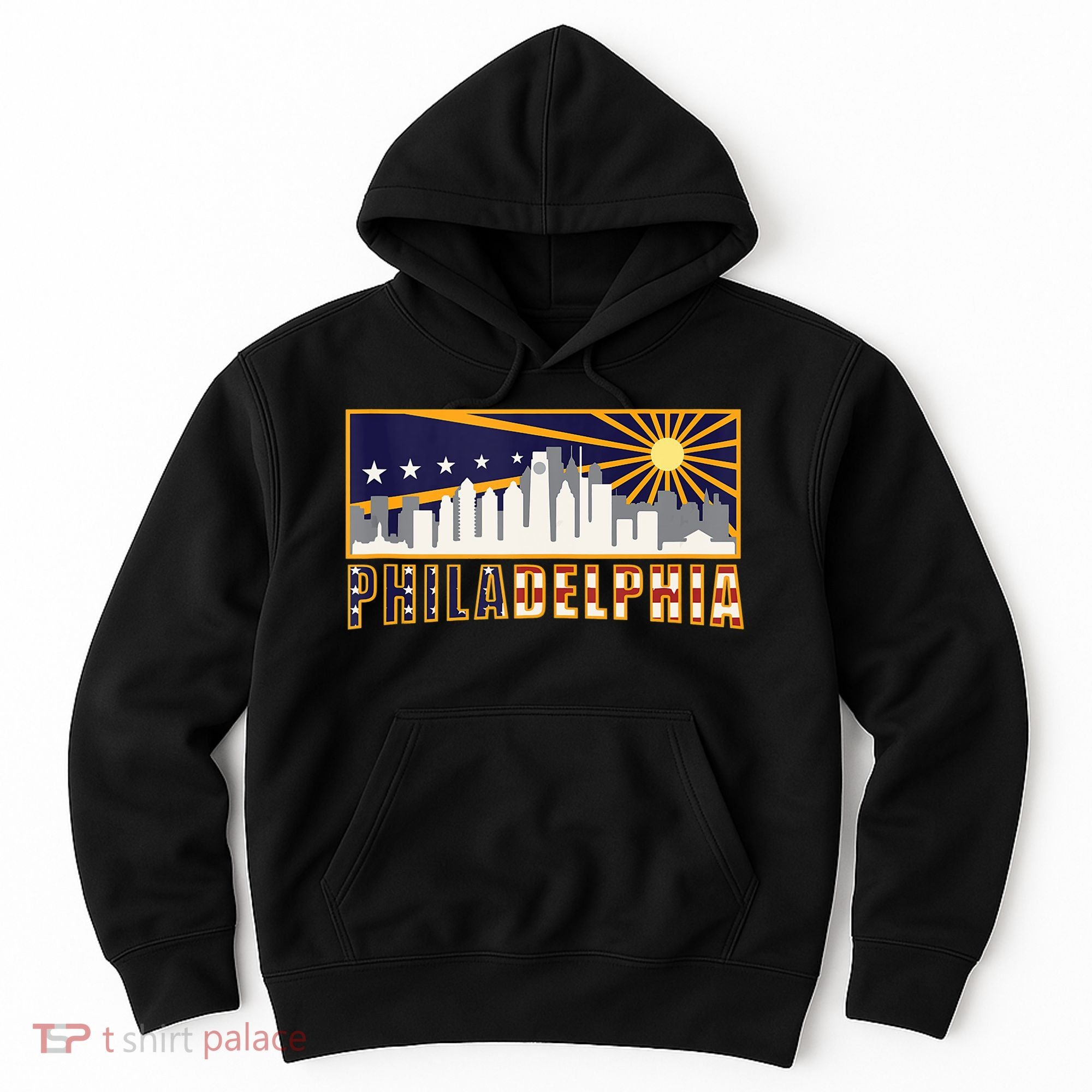 Love Philadelphia Skyline Downtown Cityscape Philly Souvenir Hoodie