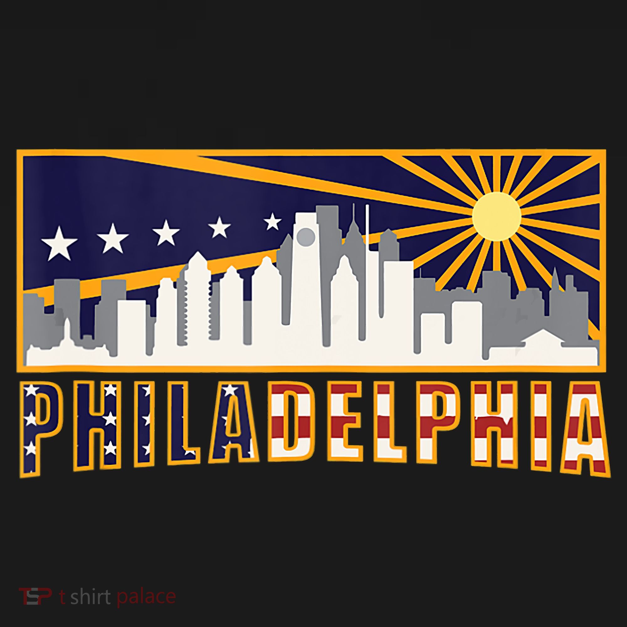 Love Philadelphia Skyline Downtown Cityscape Philly Souvenir Hoodie