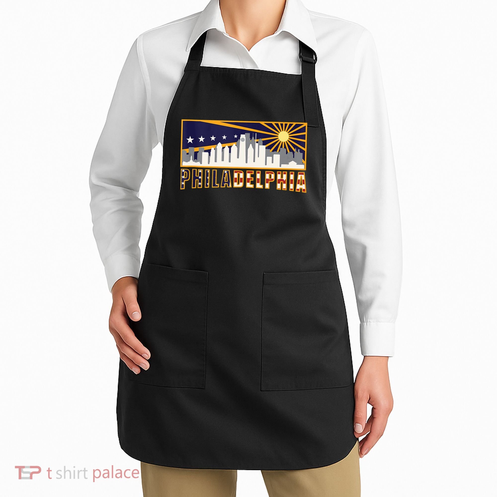 Love Philadelphia Skyline Downtown Cityscape Philly Souvenir Apron