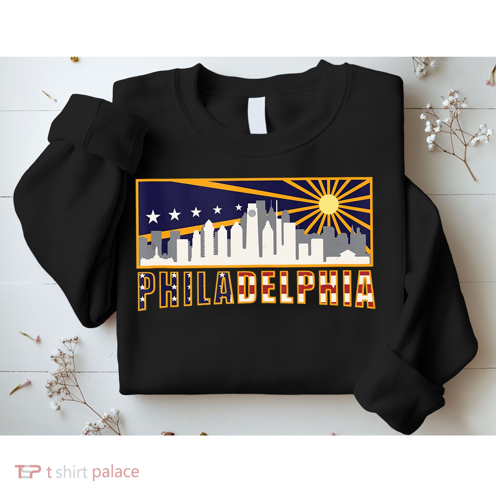 Love Philadelphia Skyline Downtown Cityscape Philly Souvenir Sweatshirt