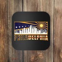 Love Philadelphia Skyline Downtown Cityscape Philly Souvenir Coaster thumb 0