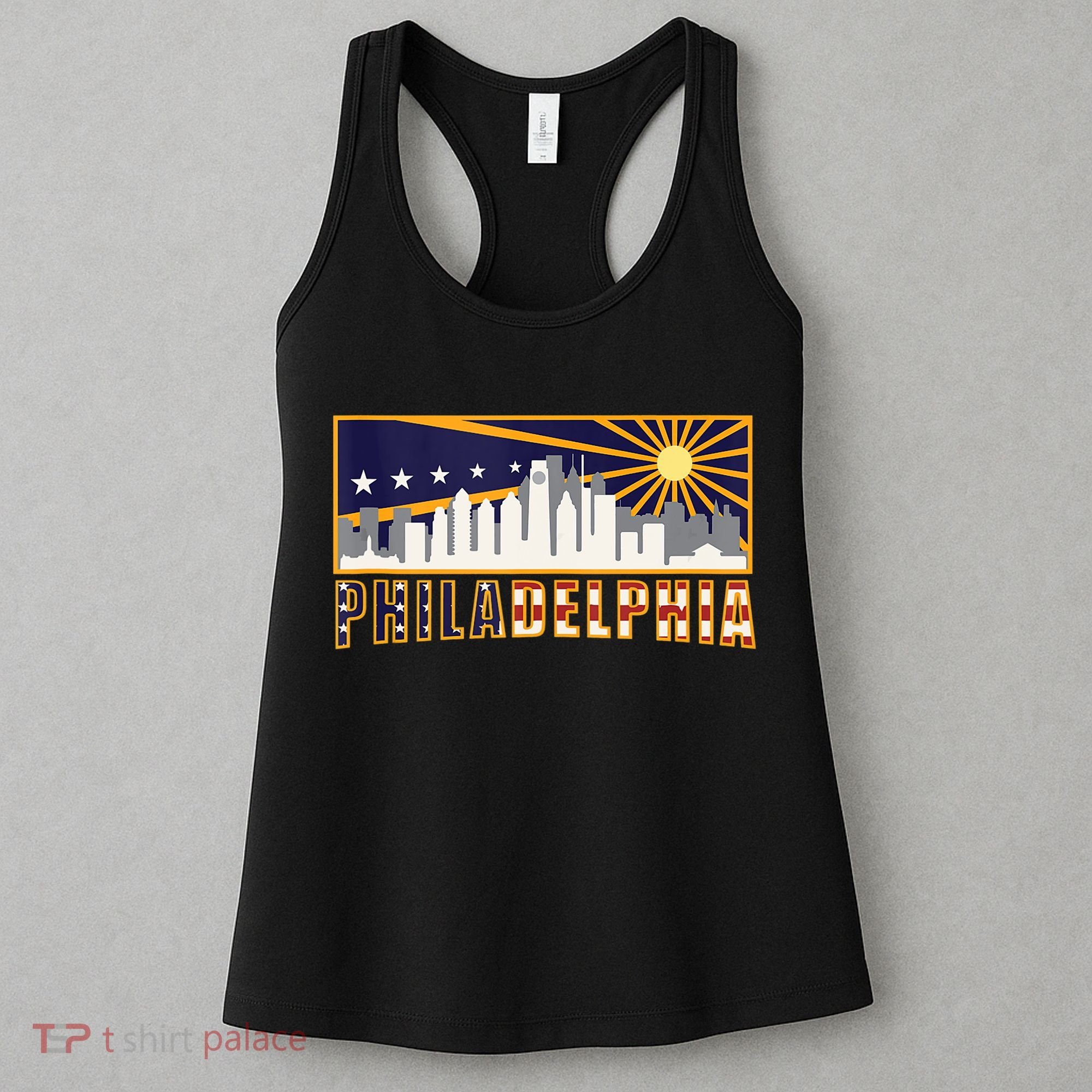Love Philadelphia Skyline Downtown Cityscape Philly Souvenir Women's Tank Top