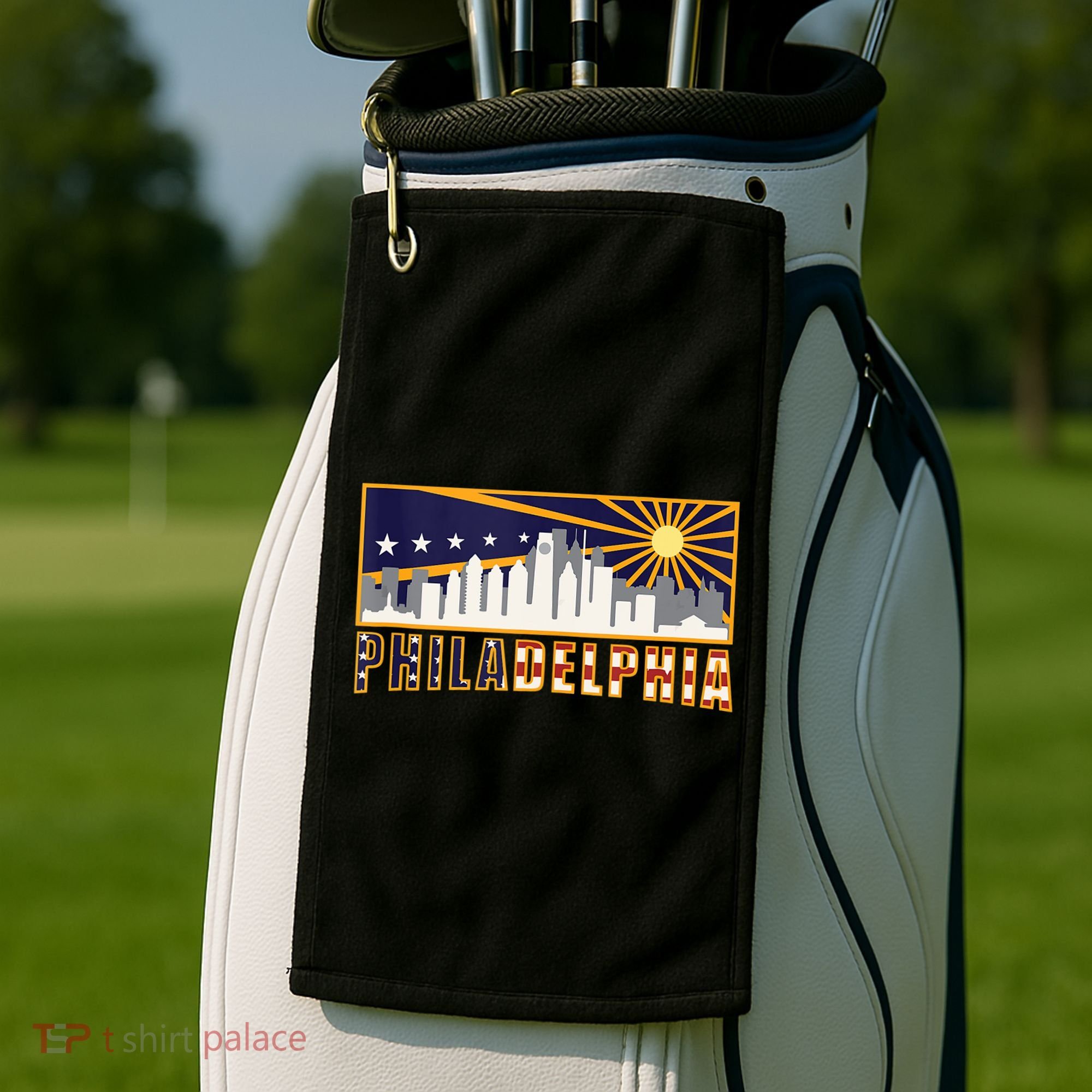 Love Philadelphia Skyline Downtown Cityscape Philly Souvenir Golf Towel