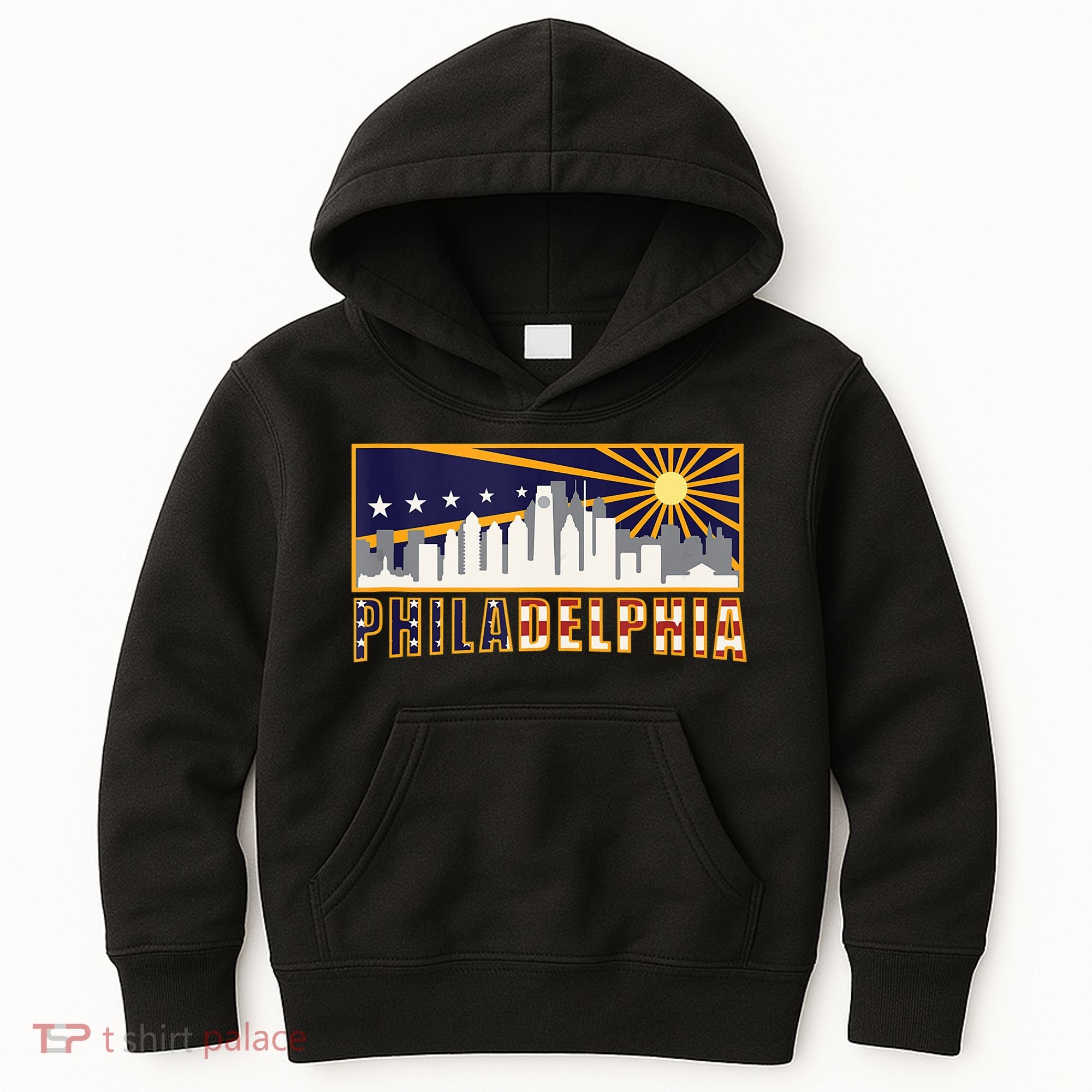 Love Philadelphia Skyline Downtown Cityscape Philly Souvenir Kids Hoodie