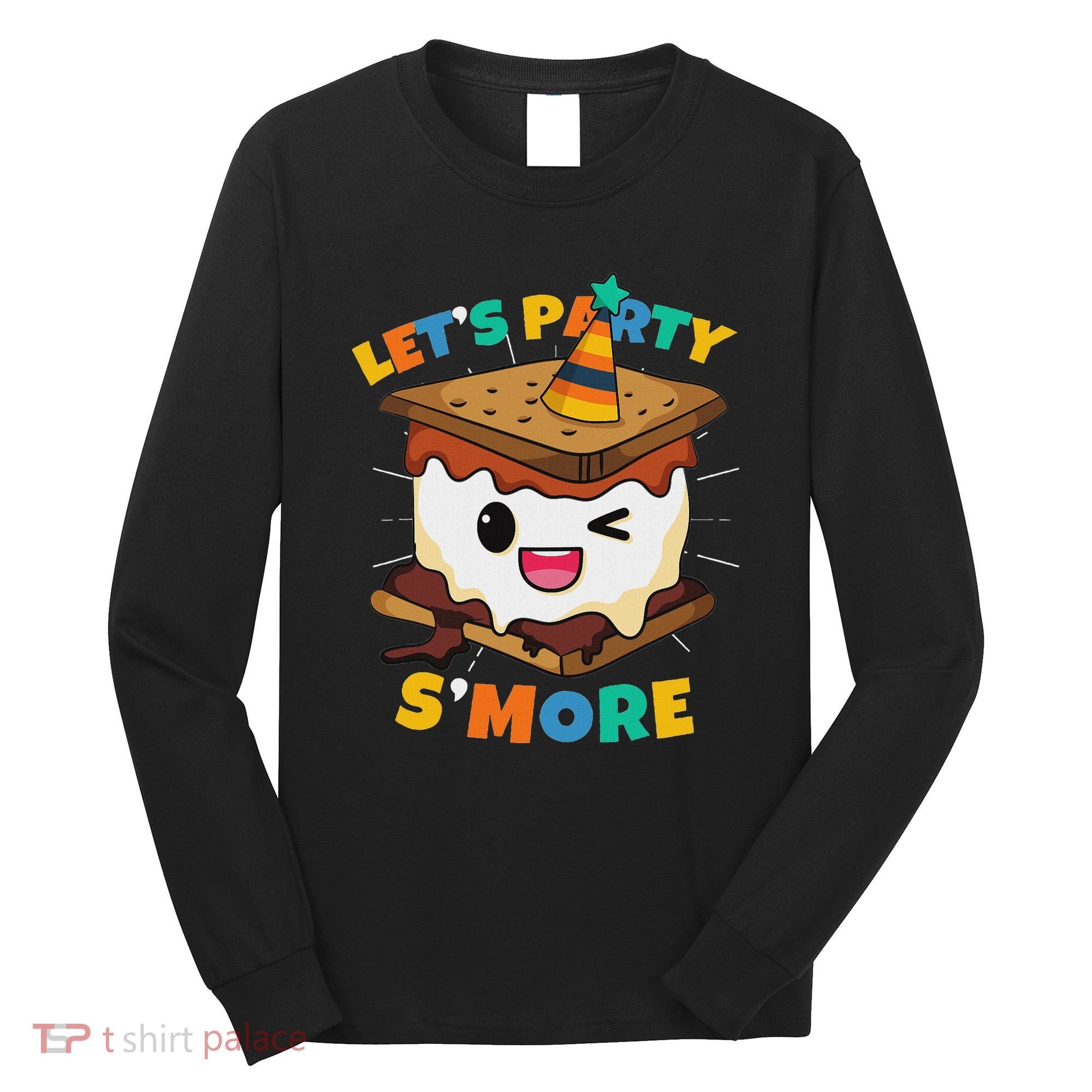 LetS Party SMore Boy Camping Cute Smores Long Sleeve Shirt