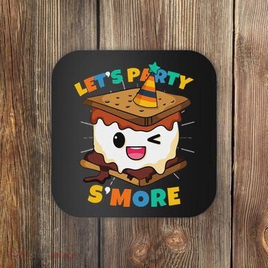 LetS Party SMore Boy Camping Cute Smores Coaster