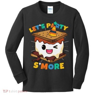 LetS Party SMore Boy Camping Cute Smores Kids Long Sleeve Shirt
