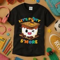LetS Party SMore Boy Camping Cute Smores Kids T-Shirt thumb 3