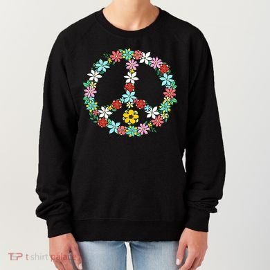 Love Peace Sign 60s 70s Dye Tie Dye Peace hippy tee Women's Sweatshirt