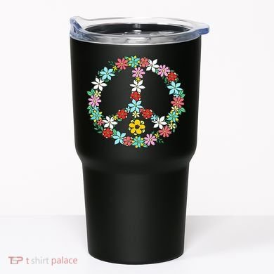 Love Peace Sign 60s 70s Dye Tie Dye Peace hippy tee Tumbler