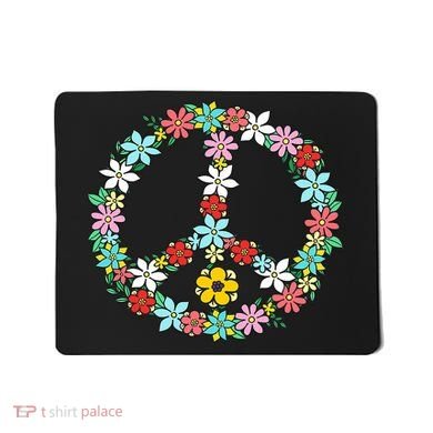 Love Peace Sign 60s 70s Dye Tie Dye Peace hippy tee Mousepad