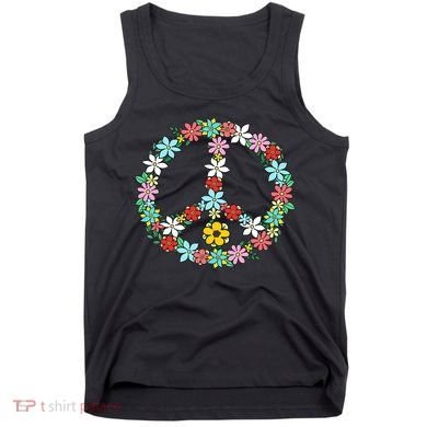 Love Peace Sign 60s 70s Dye Tie Dye Peace hippy tee Tank Top