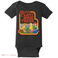 Let’S Plant Some Trees Cannabis Humor Marijuana Funny Weed Baby Bodysuit thumb 0