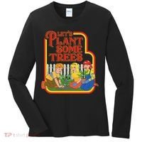 Let’S Plant Some Trees Cannabis Humor Marijuana Funny Weed Women's Long Sleeve Shirt thumb 0
