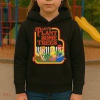 Let’S Plant Some Trees Cannabis Humor Marijuana Funny Weed Kids Hoodie thumb 3