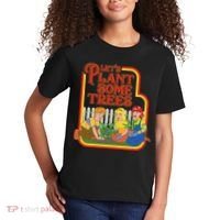 Let’S Plant Some Trees Cannabis Humor Marijuana Funny Weed Kids T-Shirt thumb 2