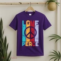 Love Peace Freedom Vintage Hippie T-Shirt thumb 2