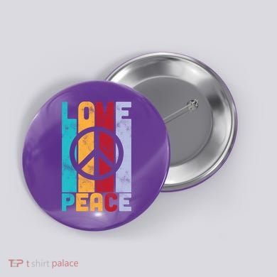 Love Peace Freedom Vintage Hippie Button