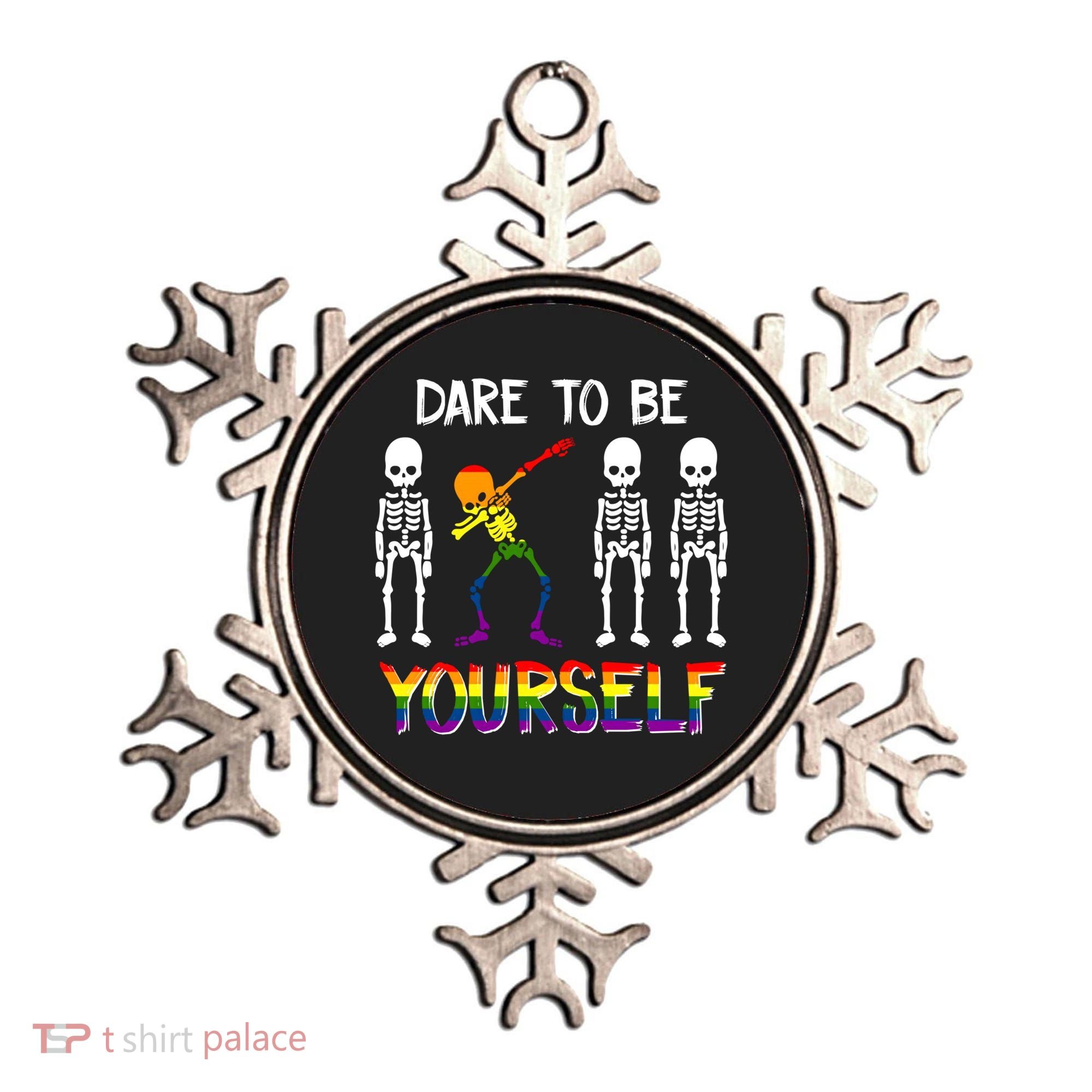 Lgbt Pride Skeleton Dabbing Dare To Be Yourself Outfit Gift Ornament