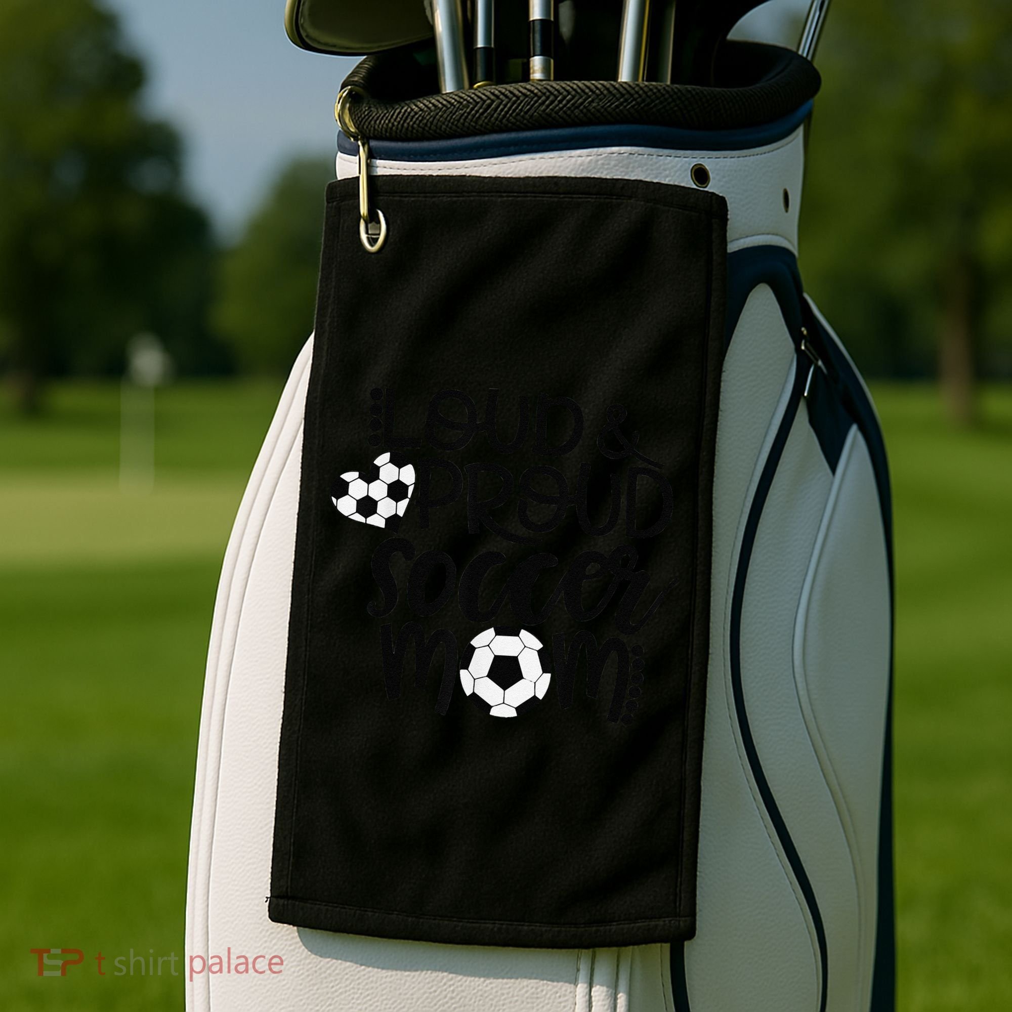 Loud Proud Soccer Mom MotherS Day Gift Golf Towel