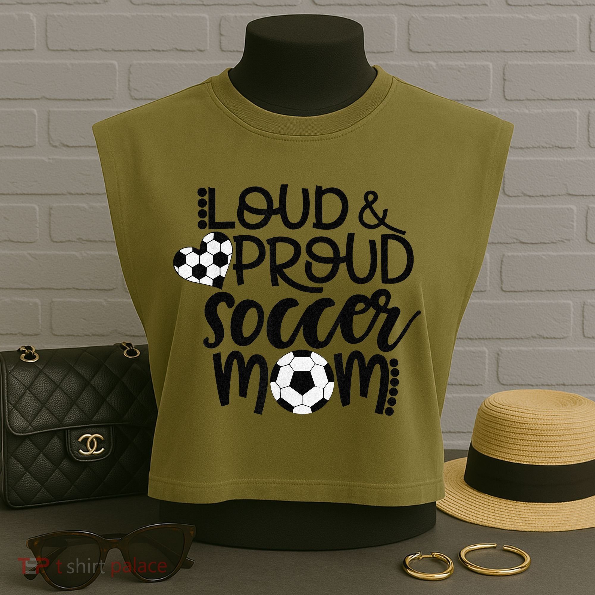 Loud Proud Soccer Mom MotherS Day Gift Garment-Dyed Women's Muscle Tee
