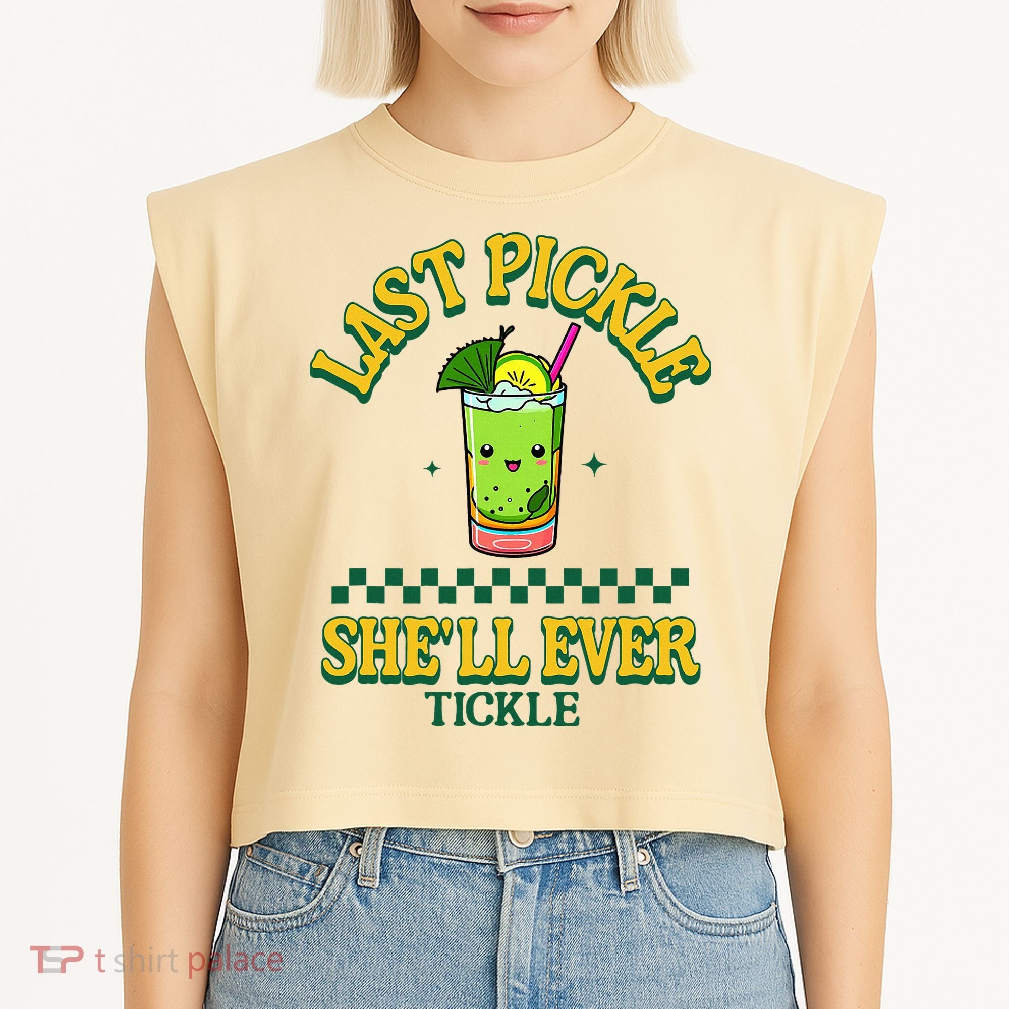 Last Pickle SheLl Ever Tickle Bachelorette Party Garment-Dyed Women's Muscle Tee