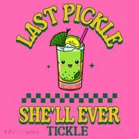 Last Pickle SheLl Ever Tickle Bachelorette Party Stripe Pom Pom Beanie thumb 2