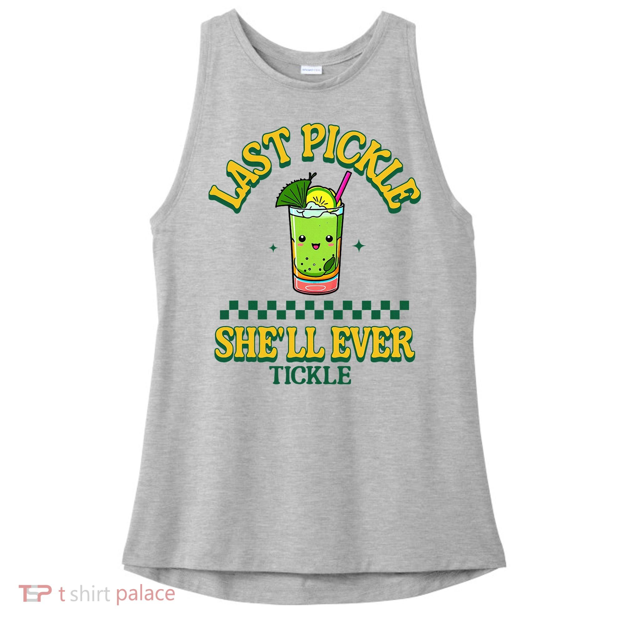 Last Pickle SheLl Ever Tickle Bachelorette Party Ladies PosiCharge Tri-Blend Wicking Tank