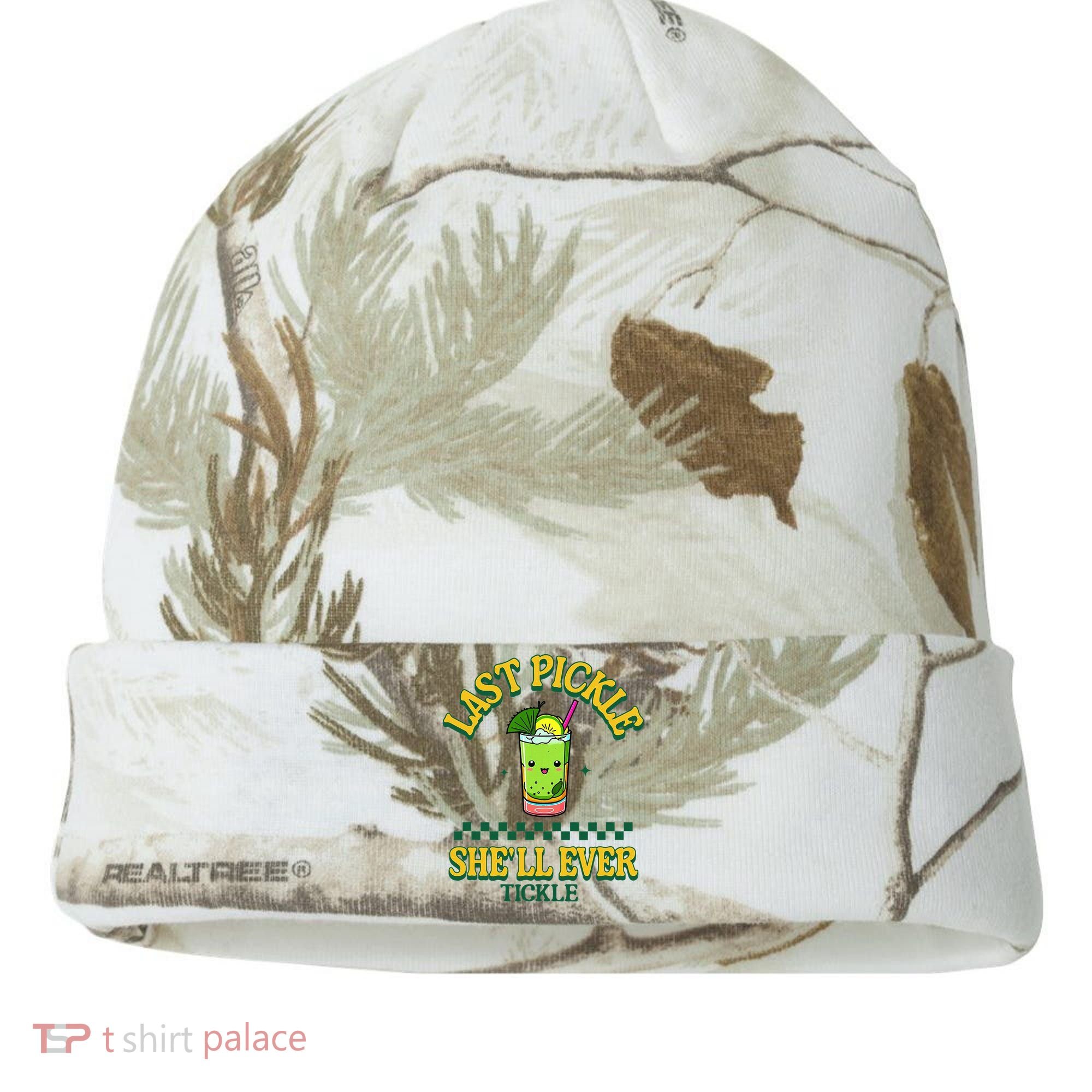 Last Pickle SheLl Ever Tickle Bachelorette Party Kati Licensed 12" Camo Cuffed Beanie