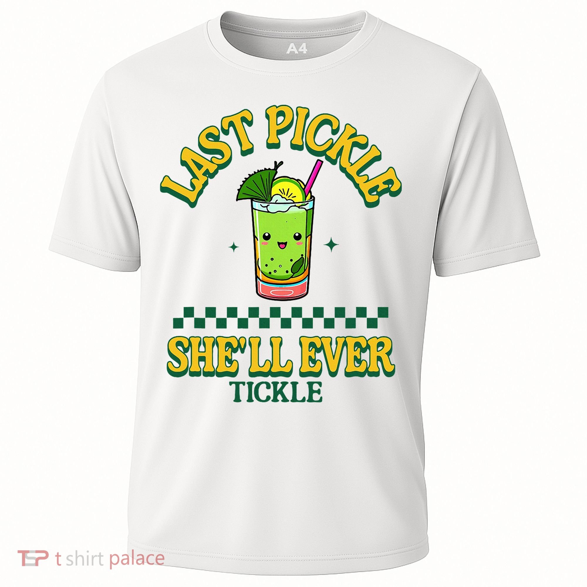 Last Pickle SheLl Ever Tickle Bachelorette Party Cooling Performance Crew T-Shirt