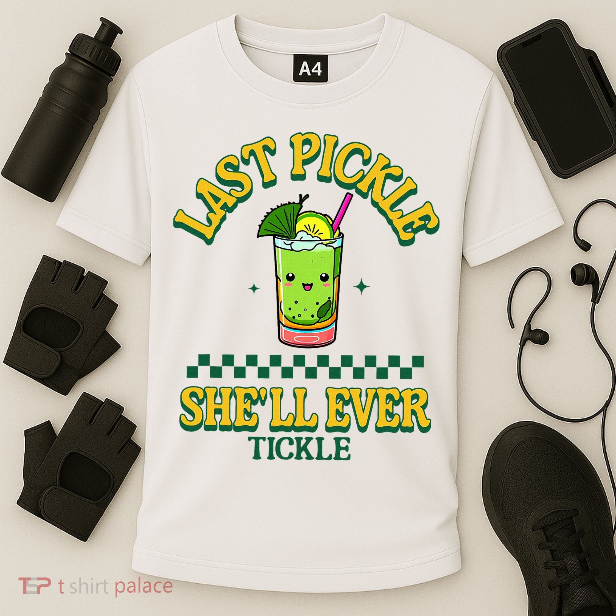 Last Pickle SheLl Ever Tickle Bachelorette Party Cooling Performance Crew T-Shirt