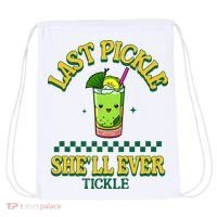 Last Pickle SheLl Ever Tickle Bachelorette Party Drawstring Bag thumb 0