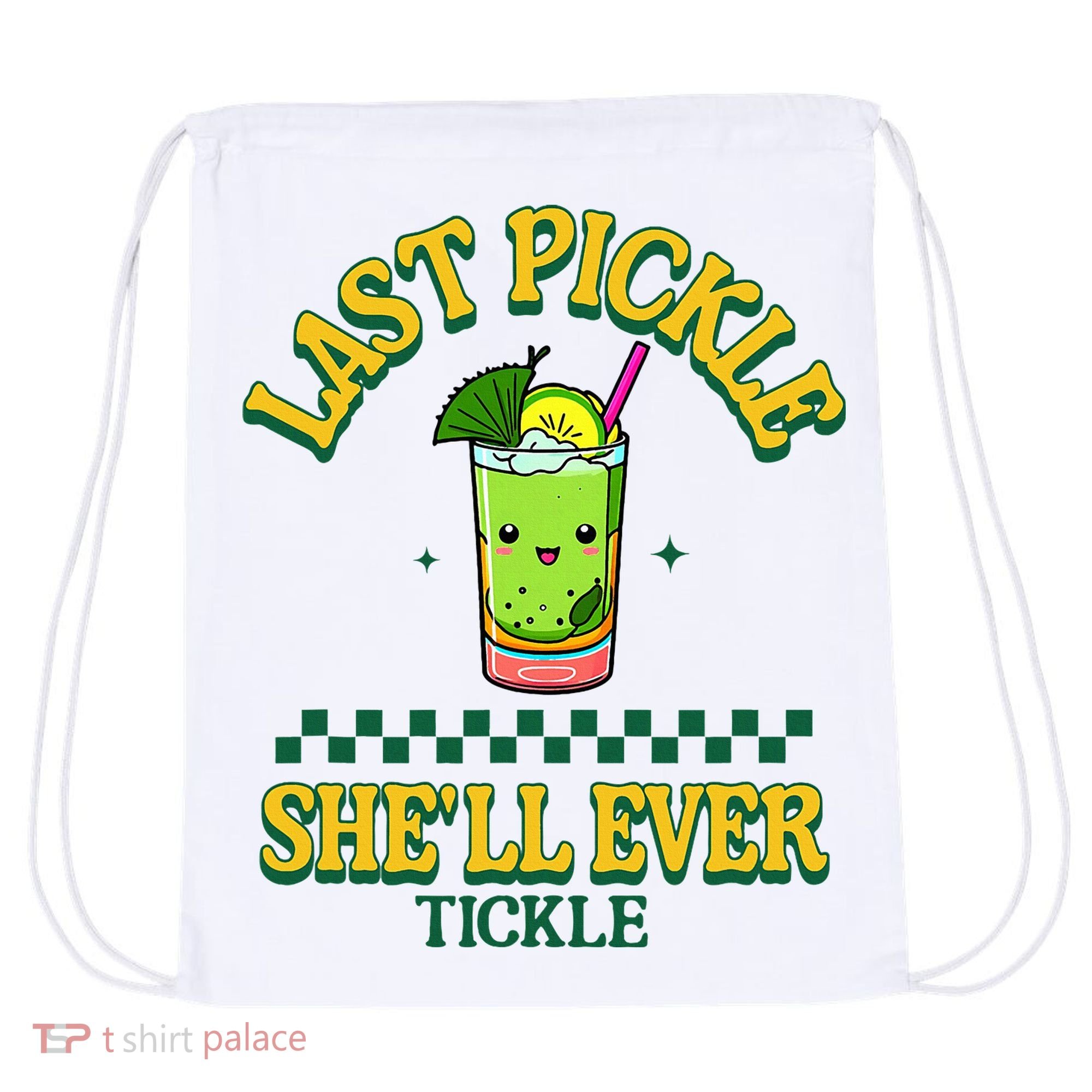 Last Pickle SheLl Ever Tickle Bachelorette Party Drawstring Bag