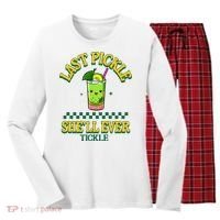 Last Pickle SheLl Ever Tickle Bachelorette Party Women's Long Sleeve Flannel Pajama Set  thumb 0