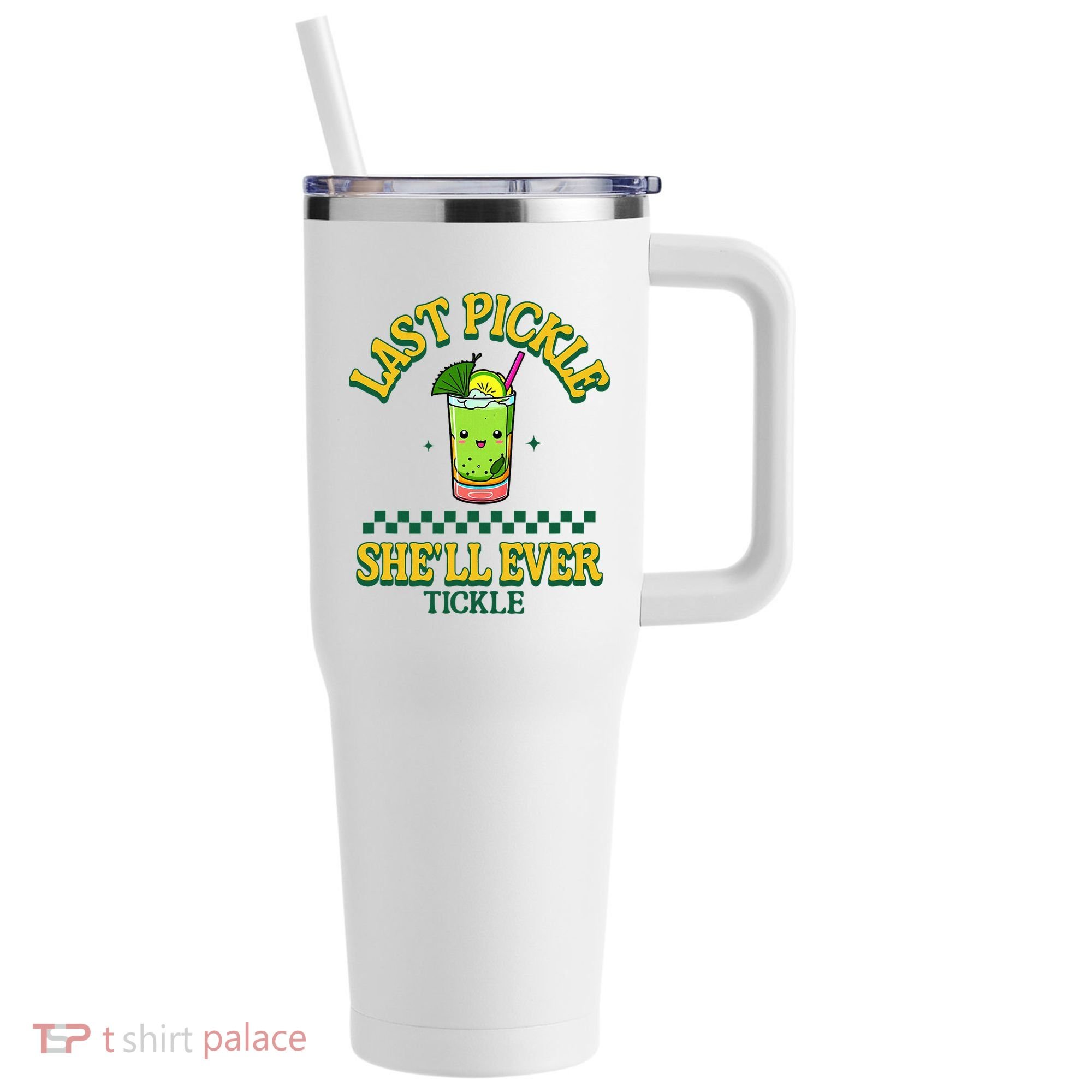 Last Pickle SheLl Ever Tickle Bachelorette Party 40oz Vacuum Insulated Stainless Steel Travel Tumbler