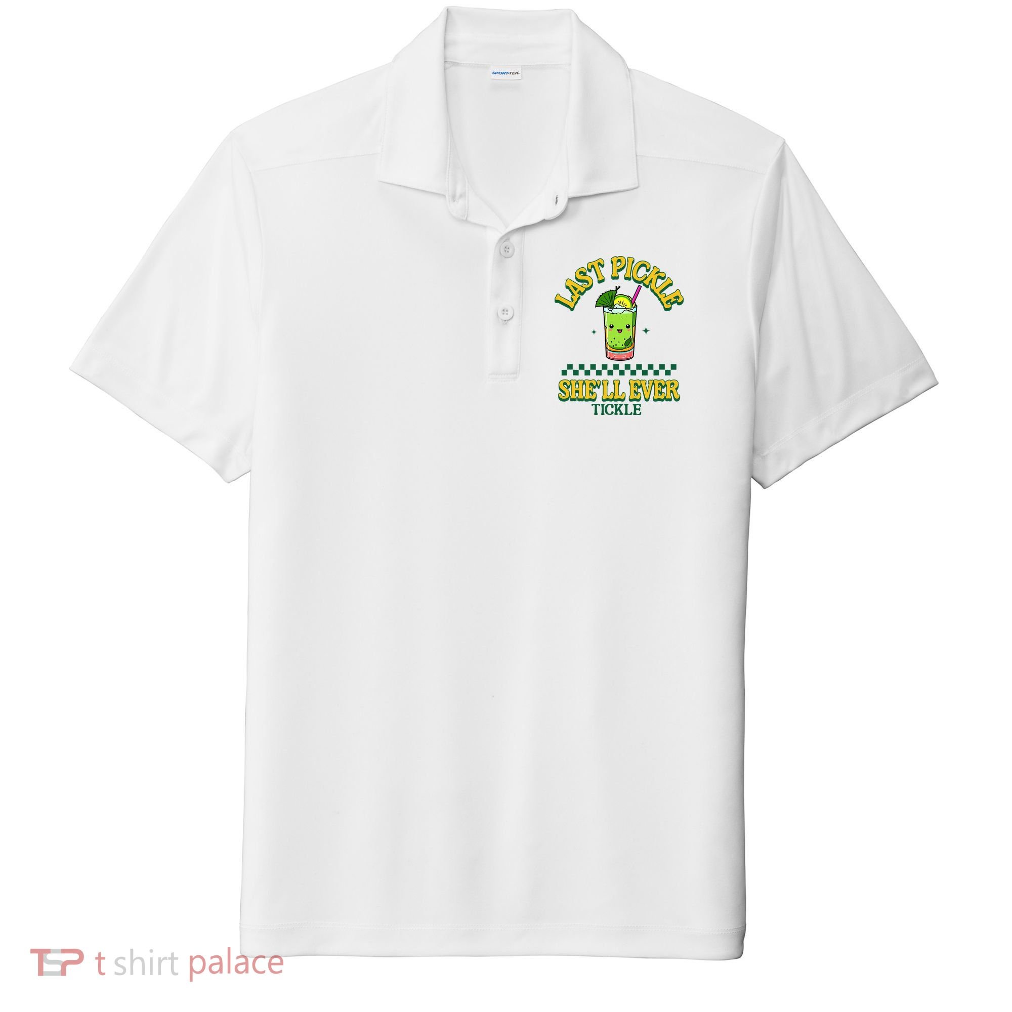 Last Pickle SheLl Ever Tickle Bachelorette Party Sport-Tek Posi-UV Pro Polo