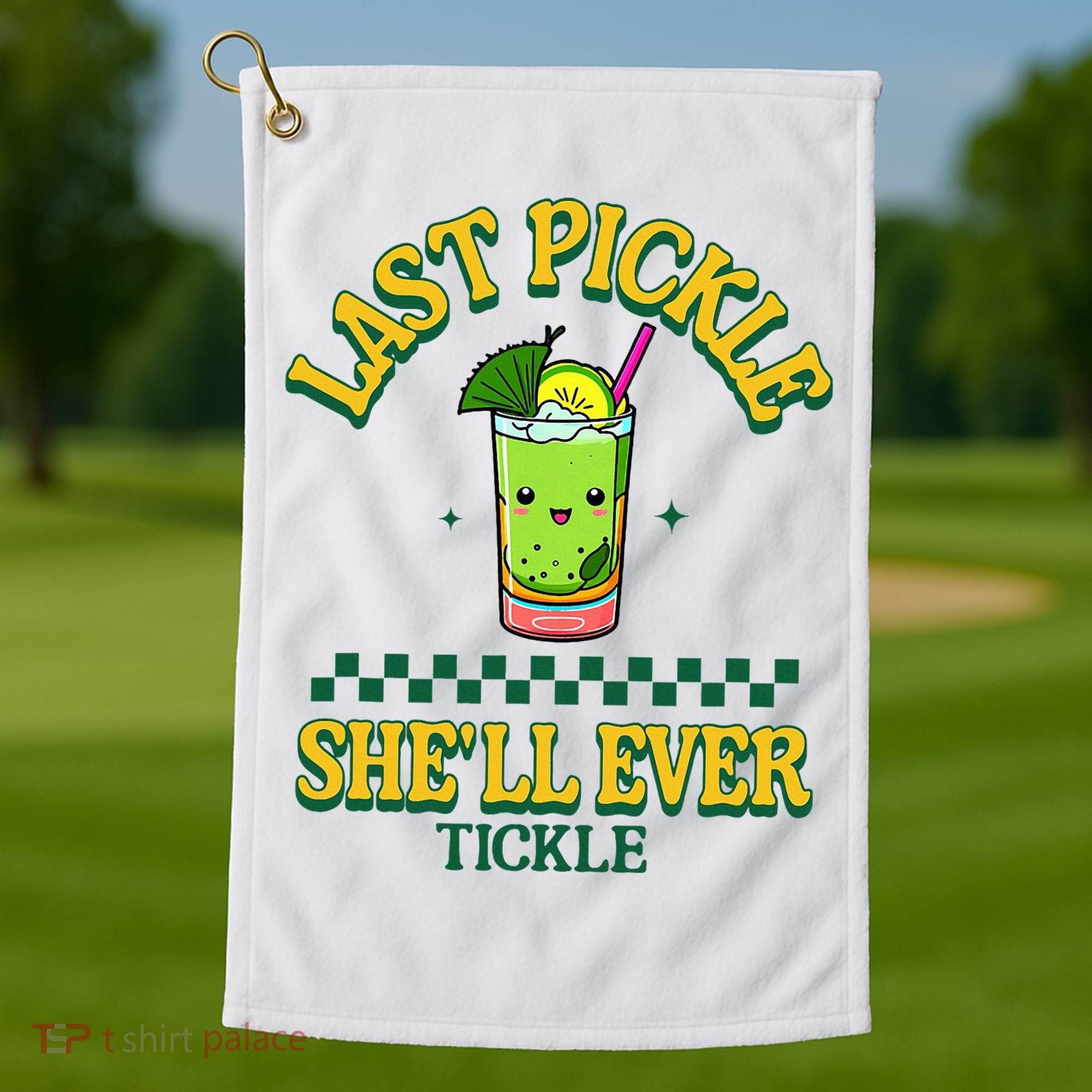 Last Pickle SheLl Ever Tickle Bachelorette Party Golf Towel
