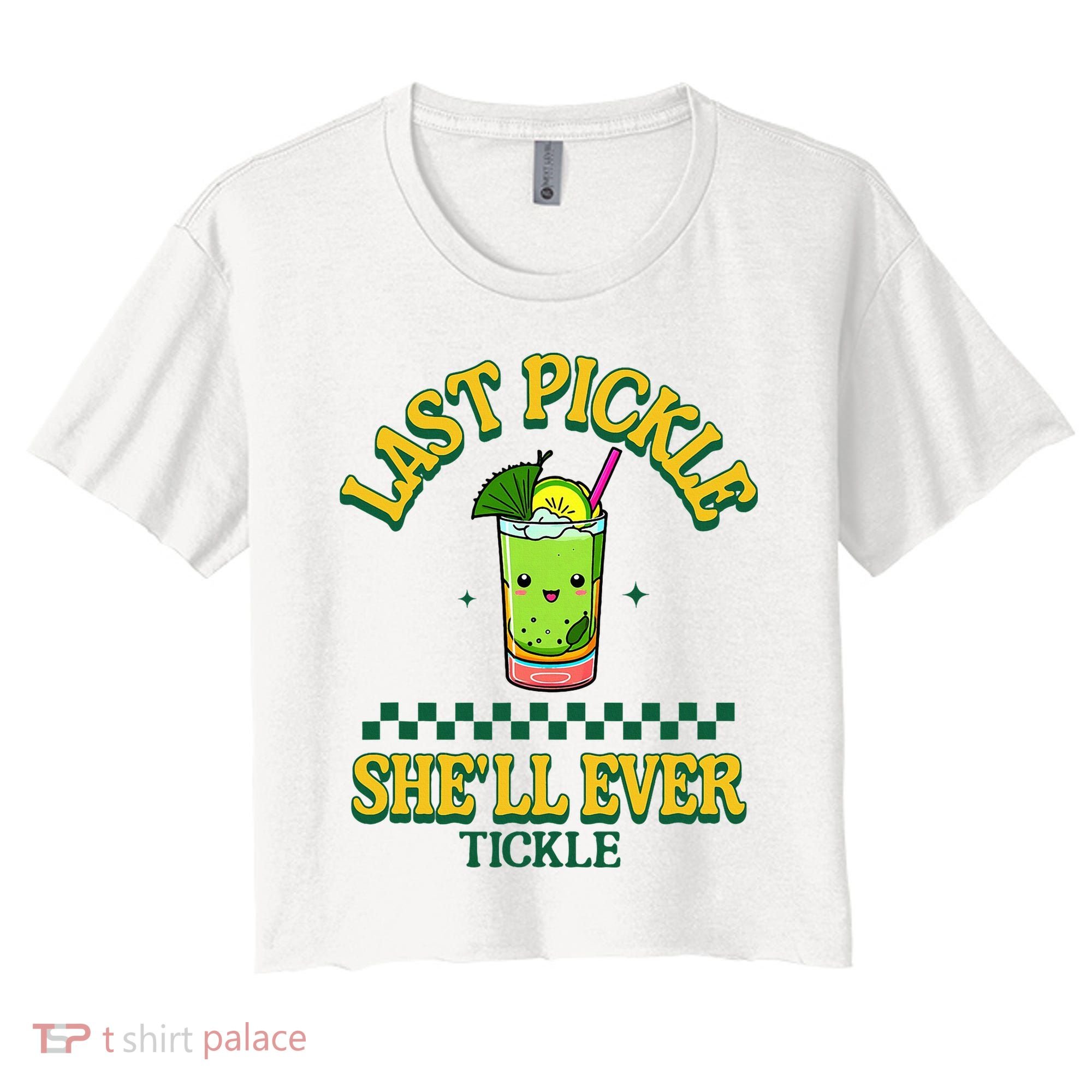 Last Pickle SheLl Ever Tickle Bachelorette Party Women's Crop Top Tee
