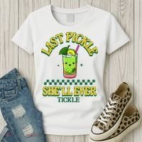 Last Pickle SheLl Ever Tickle Bachelorette Party Women's T-Shirt thumb 3